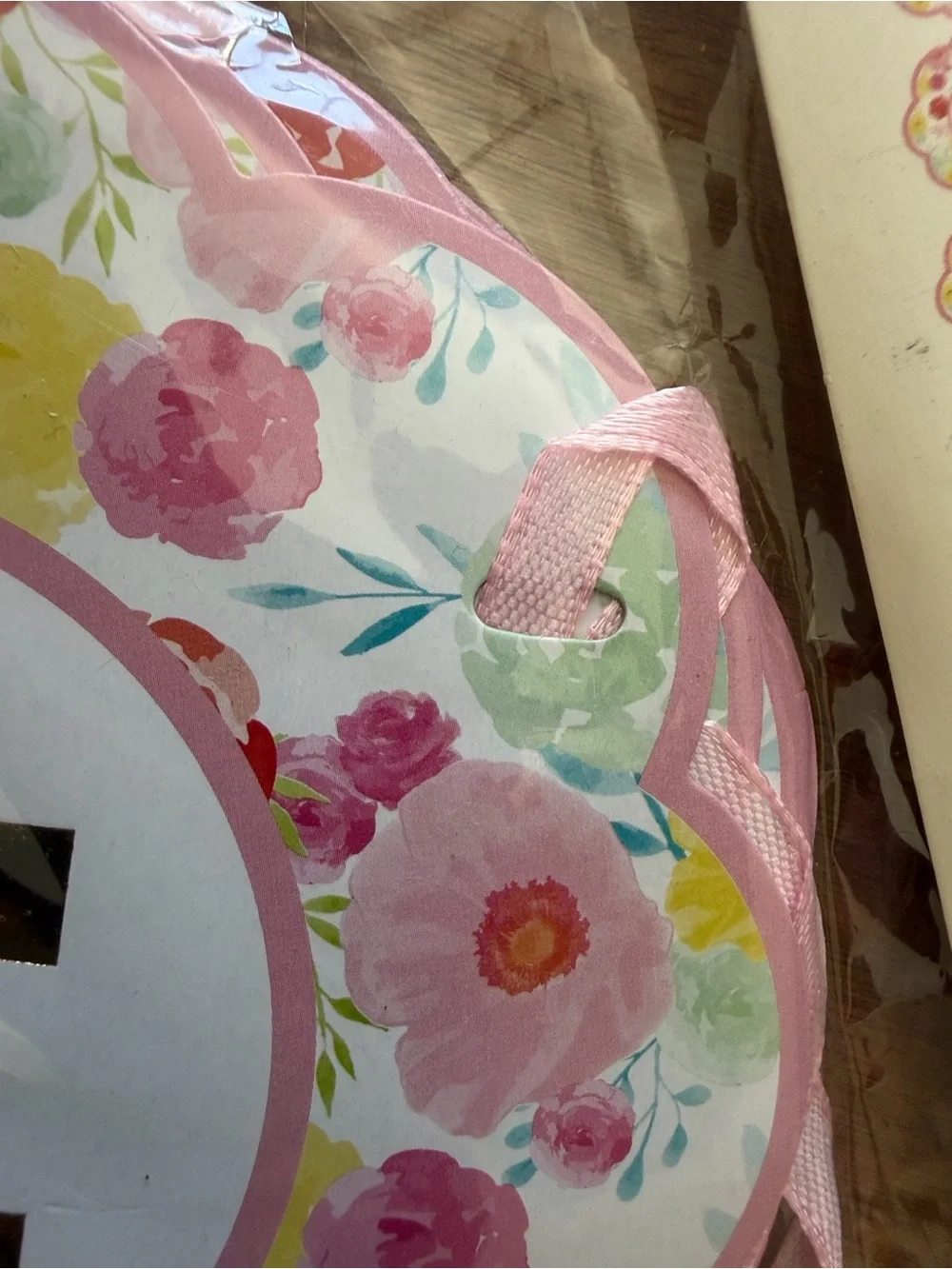 Hobby Lobby Floral Pink Gold 'H' Birthday Banner